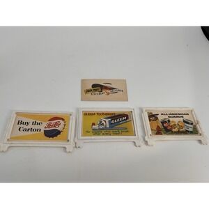 Vintage Plasticville HO Billboard Signs Lot Of 4